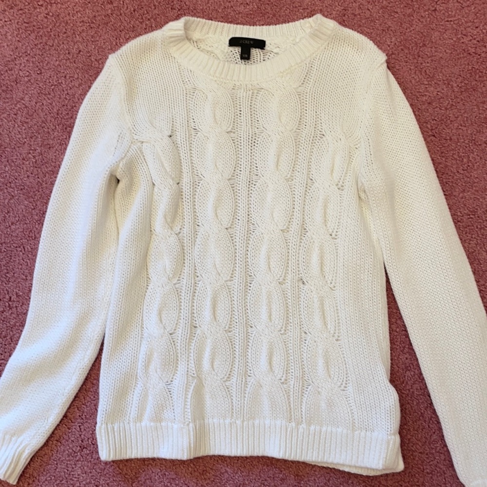 Jcrew light white sweater